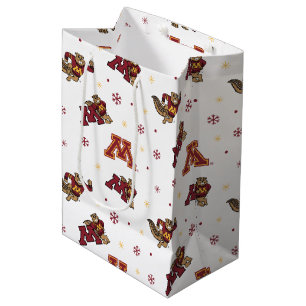 University of Minnesota Holiday Pattern Medium Gift Bag