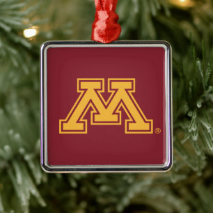 University of Minnesota Holiday Pattern Metal Ornament