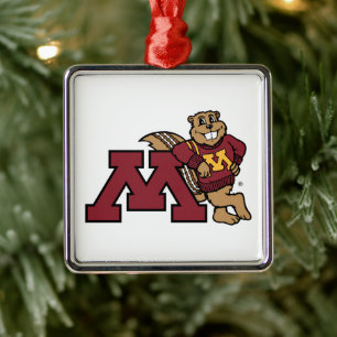 University of Minnesota Holiday Pattern Metal Ornament