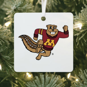 University of Minnesota Holiday Pattern Metal Ornament