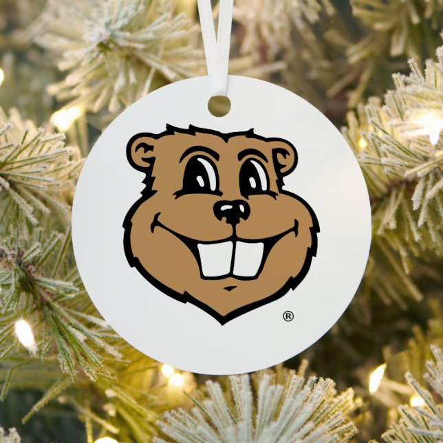 University of Minnesota Holiday Pattern Metal Ornament (Insitu)