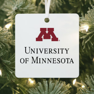 University of Minnesota Holiday Pattern Metal Ornament