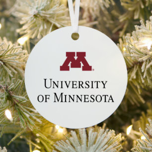 University of Minnesota Holiday Pattern Metal Ornament