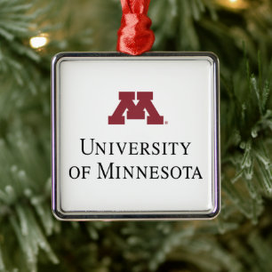 University of Minnesota Holiday Pattern Metal Ornament