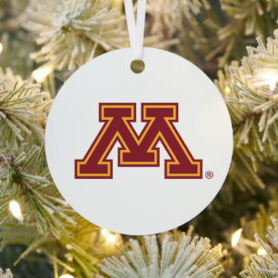 University of Minnesota Holiday Pattern Metal Ornament