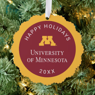 University of Minnesota Holiday Pattern Ornament Card