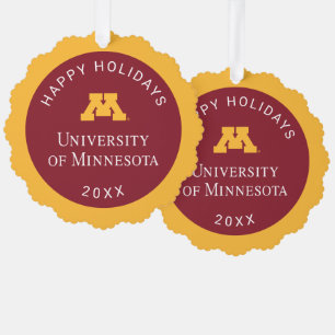 University of Minnesota Holiday Pattern Ornament Card