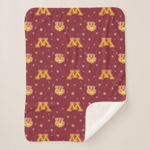 University of Minnesota Holiday Pattern Sherpa Blanket