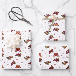 University of Minnesota Holiday Pattern Wrapping Paper Sheets