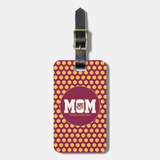 University of Minnesota Mom Luggage Tag (Front Vertical)