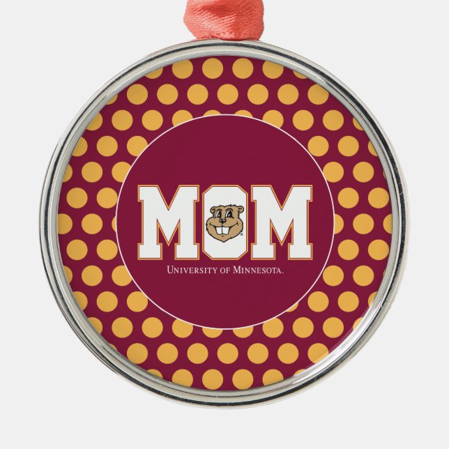 University of Minnesota Mom Metal Ornament (Front)