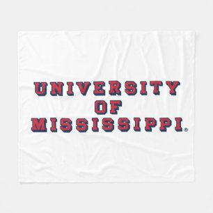 University of Mississippi   Block Type Fleece Blanket