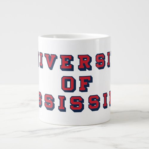 University of Mississippi  Block Type Giant Coffee Mug