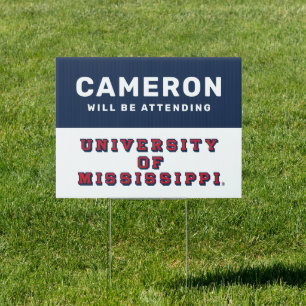University of Mississippi Block Type Sign