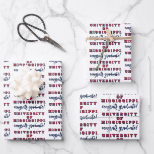 University of Mississippi   Block Type Wrapping Paper Sheets