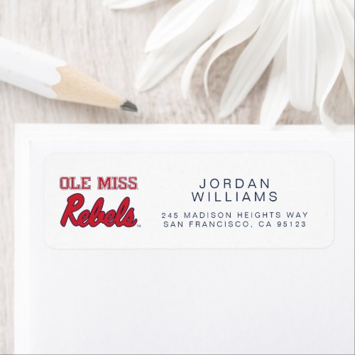 University of Mississippi  Ole Miss Rebels Label