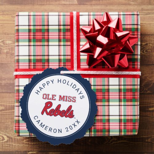University of Mississippi  Ole Miss Rebels Ornament Card