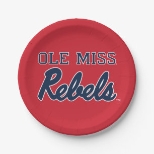 University of Mississippi   Ole Miss Rebels Paper Plates