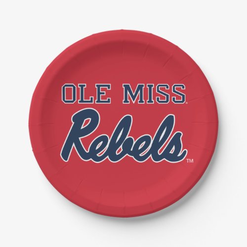 University of Mississippi  Ole Miss Rebels Paper Plates