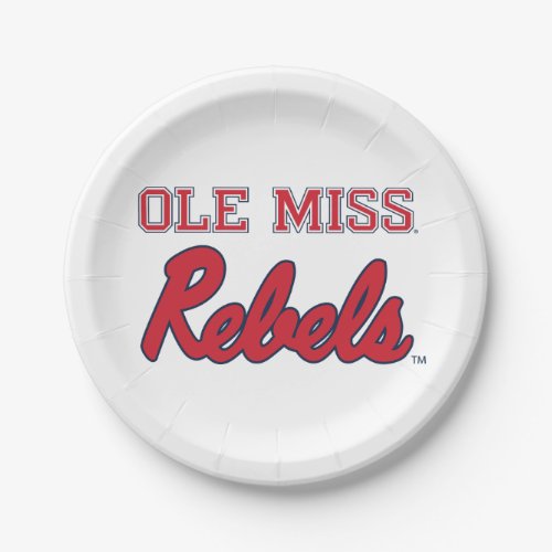University of Mississippi  Ole Miss Rebels Paper Plates