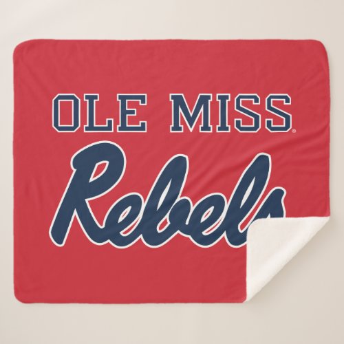 University of Mississippi  Ole Miss Rebels Sherpa Blanket