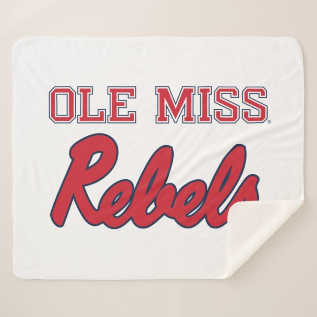 University of Mississippi | Ole Miss Rebels Sherpa Blanket (Front (Horizontal))