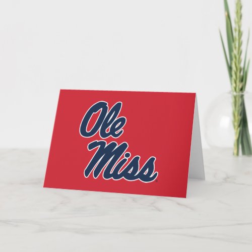 University of Mississippi  Ole Miss Script Card