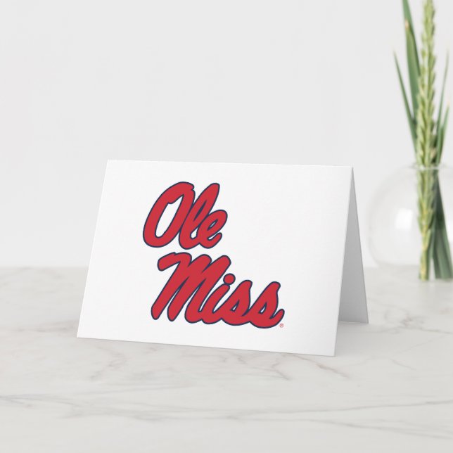 University of Mississippi | Ole Miss Script Card (Front)