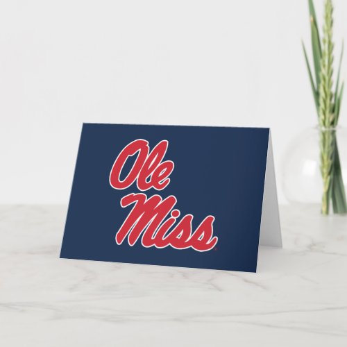 University of Mississippi  Ole Miss Script Card
