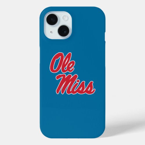 University of Mississippi  Ole Miss Script iPhone 15 Case