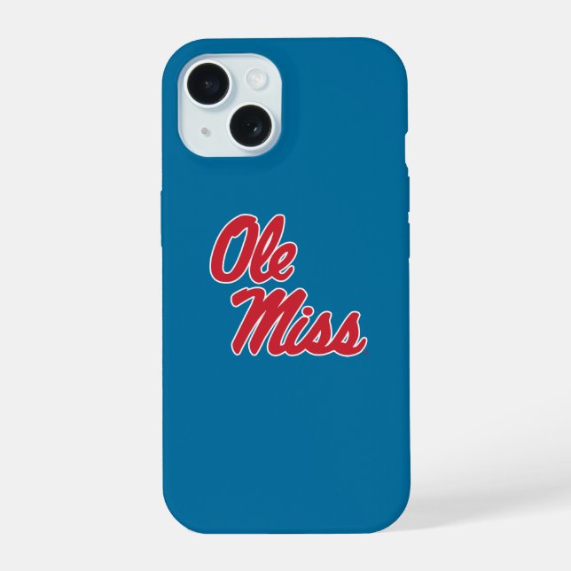 University of Mississippi | Ole Miss Script iPhone 15 Case (Back)