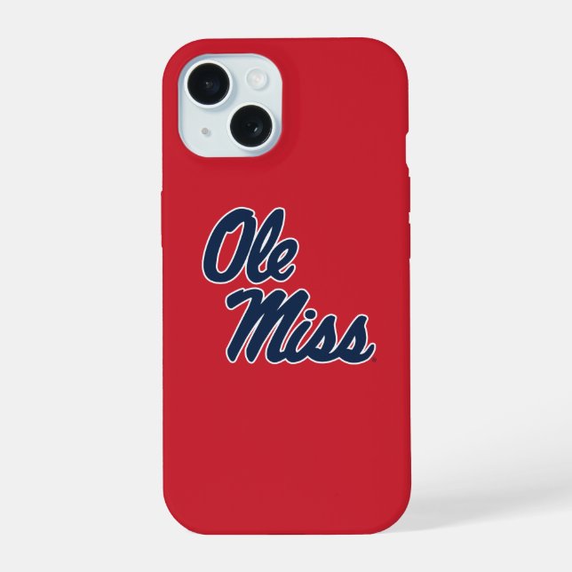 University of Mississippi | Ole Miss Script iPhone 15 Case (Back)
