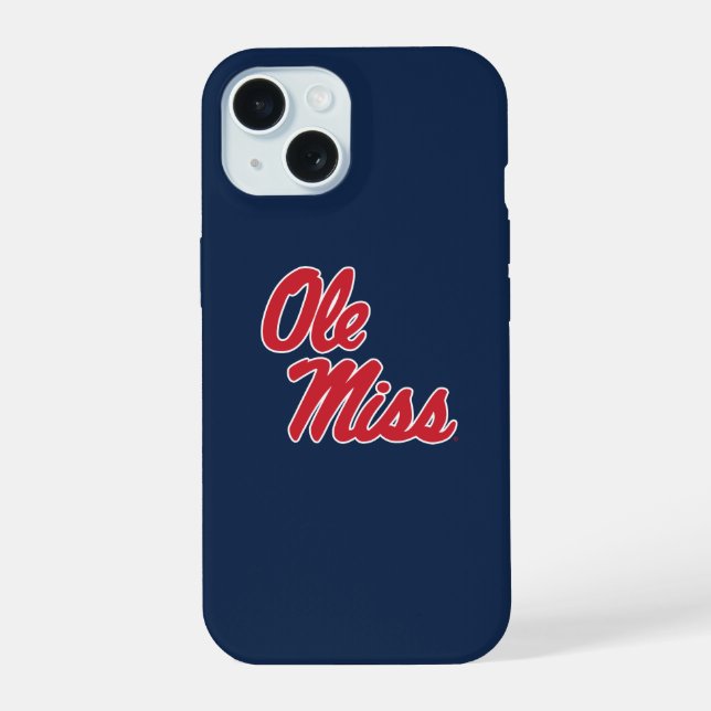 University of Mississippi | Ole Miss Script iPhone 15 Case (Back)