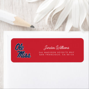 University of Mississippi Ole Miss Script Label