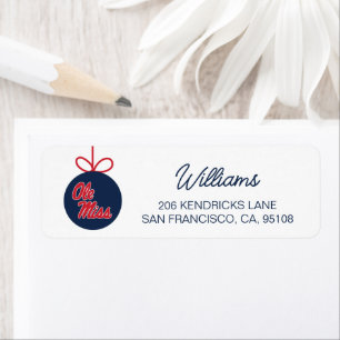 University of Mississippi Ole Miss Script Label