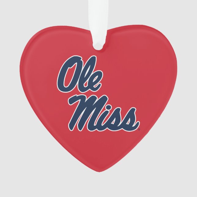 University of Mississippi | Ole Miss Script Ornament (Front)