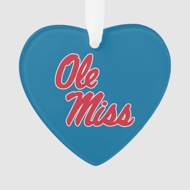 University of Mississippi | Ole Miss Script Ornament (Front)