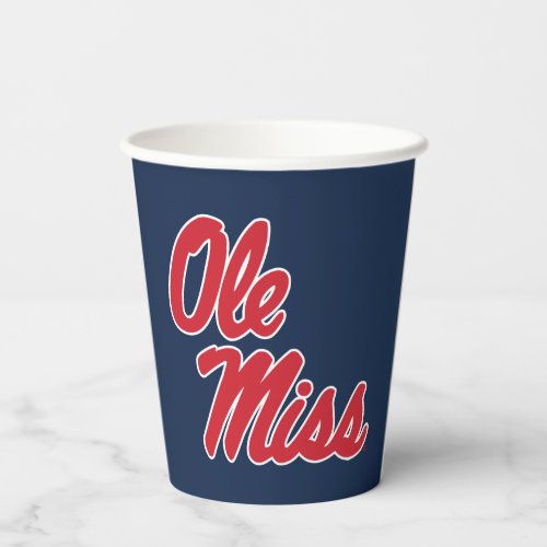University of Mississippi  Ole Miss Script Paper Cups