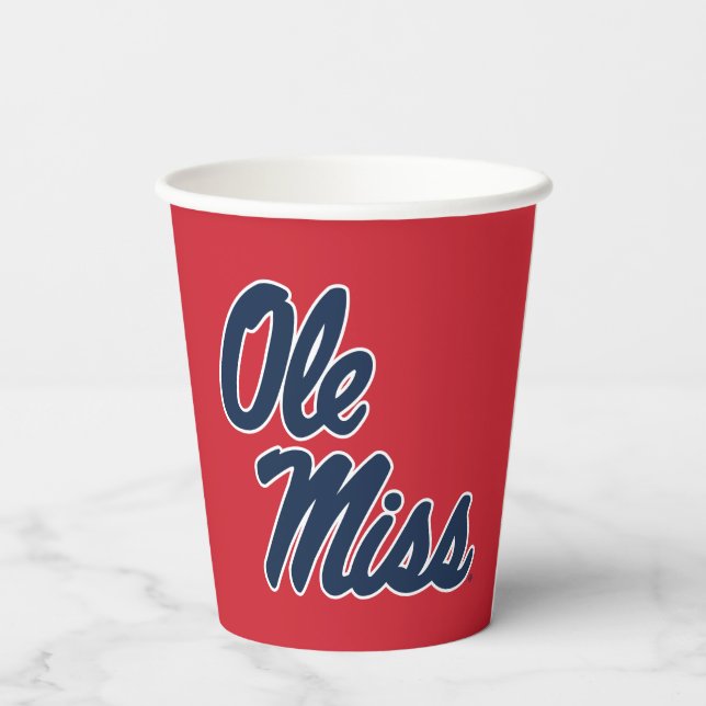 University of Mississippi | Ole Miss Script Paper Cups (Back)