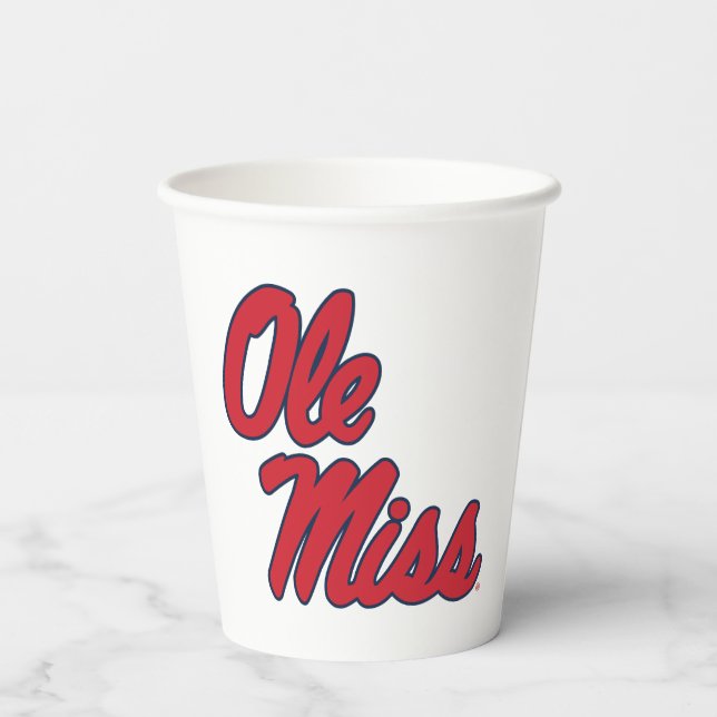 University of Mississippi | Ole Miss Script Paper Cups (Back)