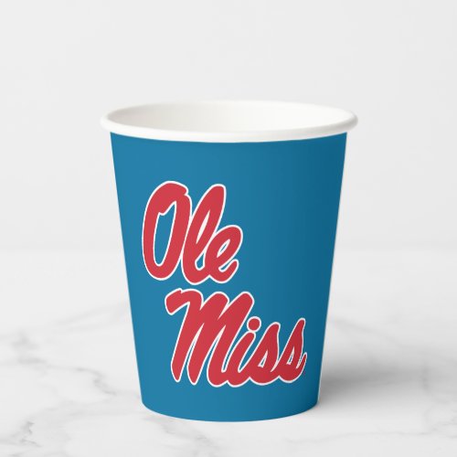 University of Mississippi  Ole Miss Script Paper Cups