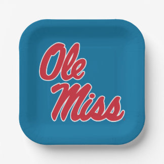 University of Mississippi | Ole Miss Script Paper Plates
