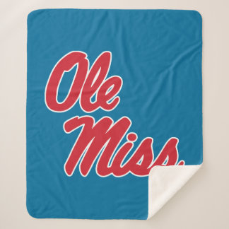 University of Mississippi | Ole Miss Script Sherpa Blanket