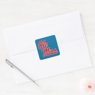 University of Mississippi   Ole Miss Script Square Sticker