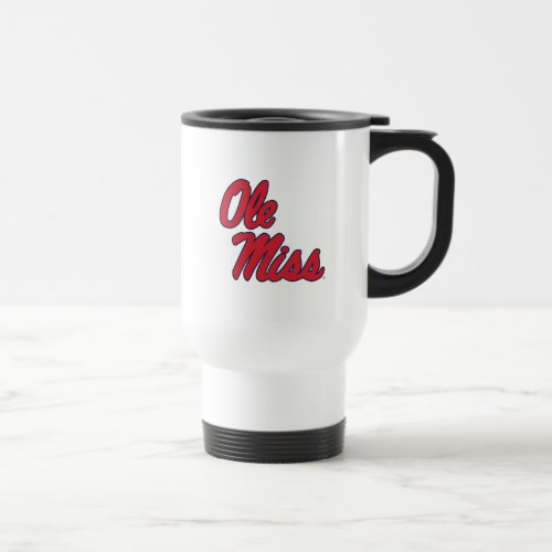 University of Mississippi  Ole Miss Script Travel Mug