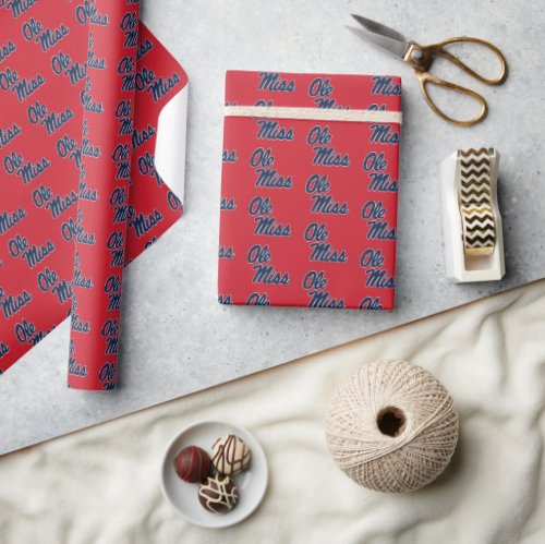 University of Mississippi  Ole Miss Script Wrapping Paper