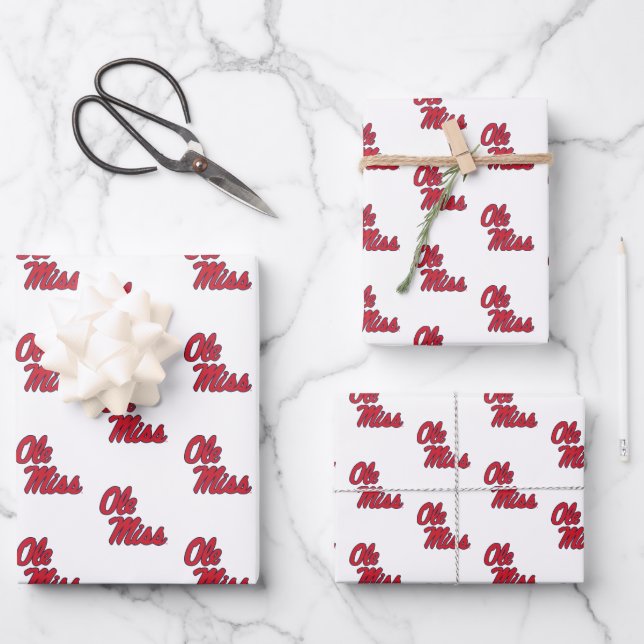 University of Mississippi | Ole Miss Script Wrapping Paper Sheets (Front)