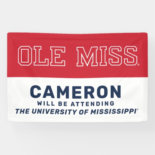 University of Mississippi  Ole Miss Wordmark Banner