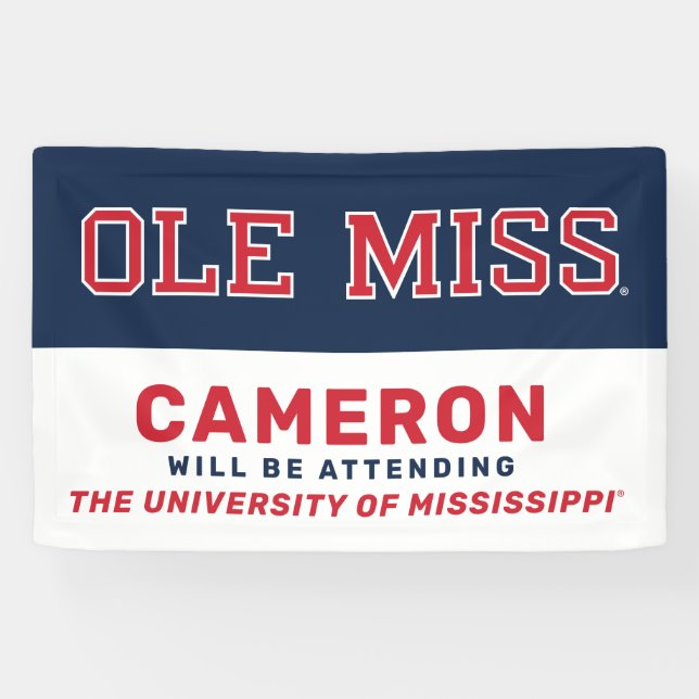 University of Mississippi | Ole Miss Wordmark Banner (Horizontal)