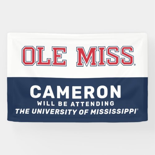 University of Mississippi  Ole Miss Wordmark Banner